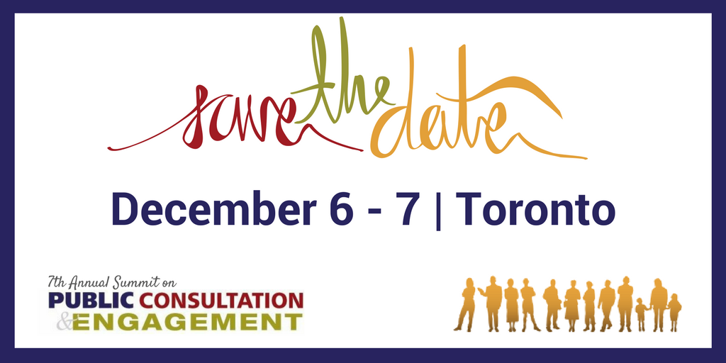 PublicEngagemnt's tweet photo. The 2017 #PublicConsultation &amp; #Engagement Summit is Dec. 6-7 | Register by Aug 23 with code PCEB400 &amp; save $400 https://t.co/V8gCgmUj70 https://t.co/xwGLYpRtS4