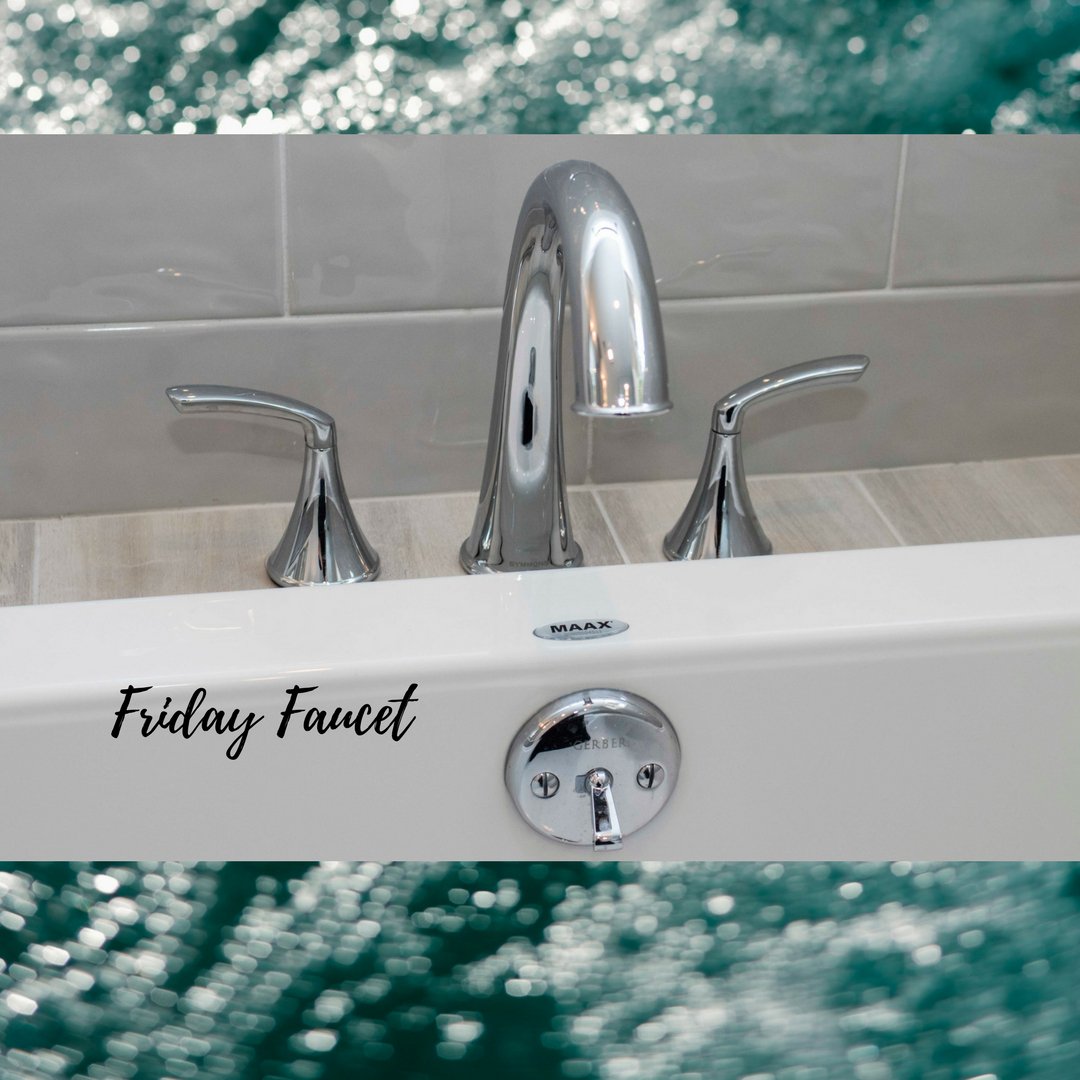 CypressDesignCo's tweet photo. #fridayfaucet @symmonsindustries elm tub filler in chrome is beautiful against the Oxford and Urban Mist tile. #cypressdesignco #tile https://t.co/skCInsv79Q