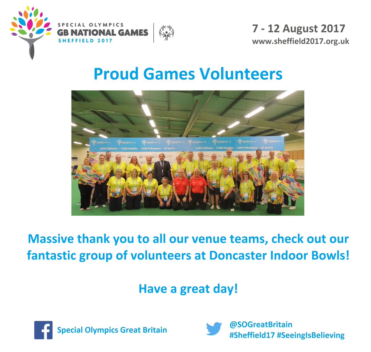 A Huggggggeeeeeee thank you to our incredible volunteers this week! You have ALL been magnificent and have made these games so so special!