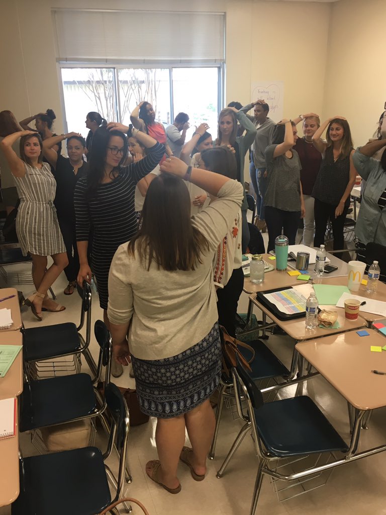 Elisabeth_cw's tweet photo. Spending the week with new teachers is so much fun! @CMSLit @DarlaTchr61 @dream2_b #NTO17 https://t.co/w1WouJnGg3