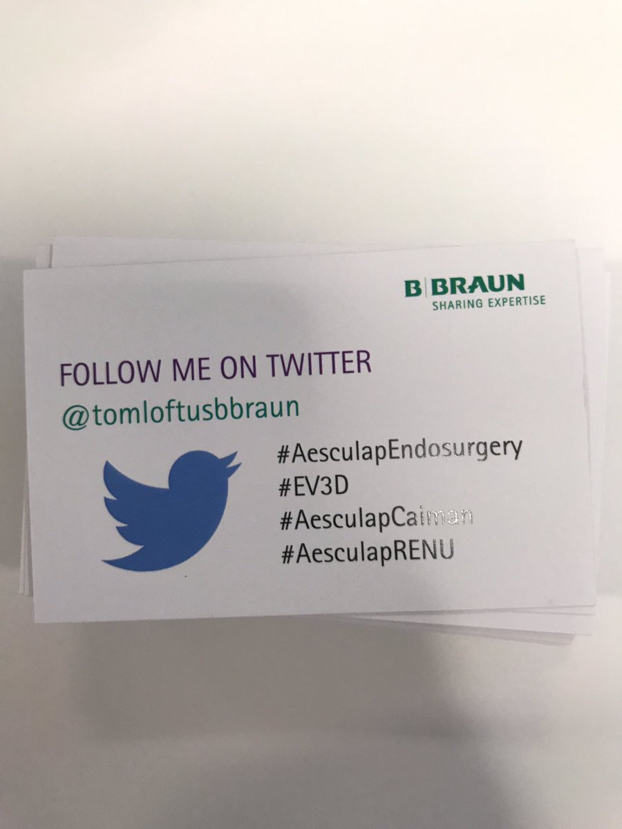 tomloftusmed's tweet photo. My new cards... @tomloftusbbraun #Aesculapsurgery #EV3D #AesculapCaiman #AesculapRENU https://t.co/qz22FnxHxO