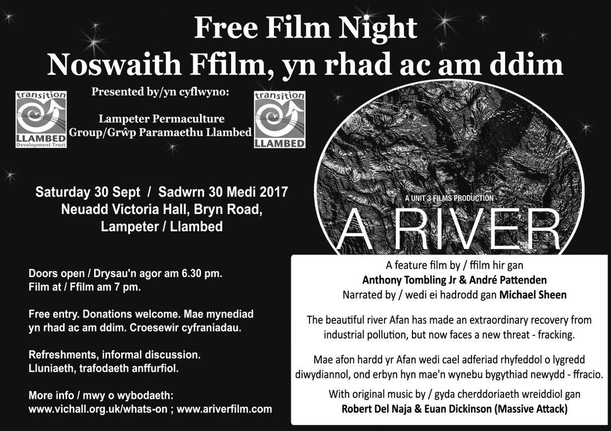 Free film, 30 Sep. Beautiful river Afan recovers from industrial pollution - now threatened by #fracking #ariverfilm <a href="/michaelsheen/">michael sheen 💙</a> narrates.