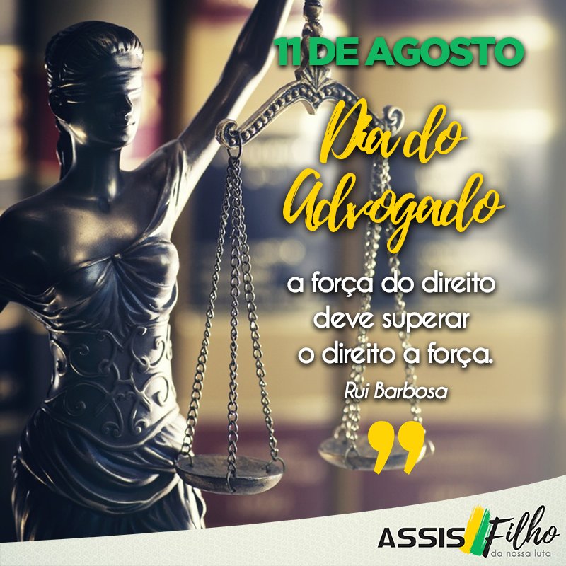 assisfilhoadvma's tweet photo. Parabéns, a todos os colegas de profissão, que ajudam a construir todos os dias uma sociedade mais democrática e igualitária. #AssisFilho https://t.co/sohCm0Tnd6