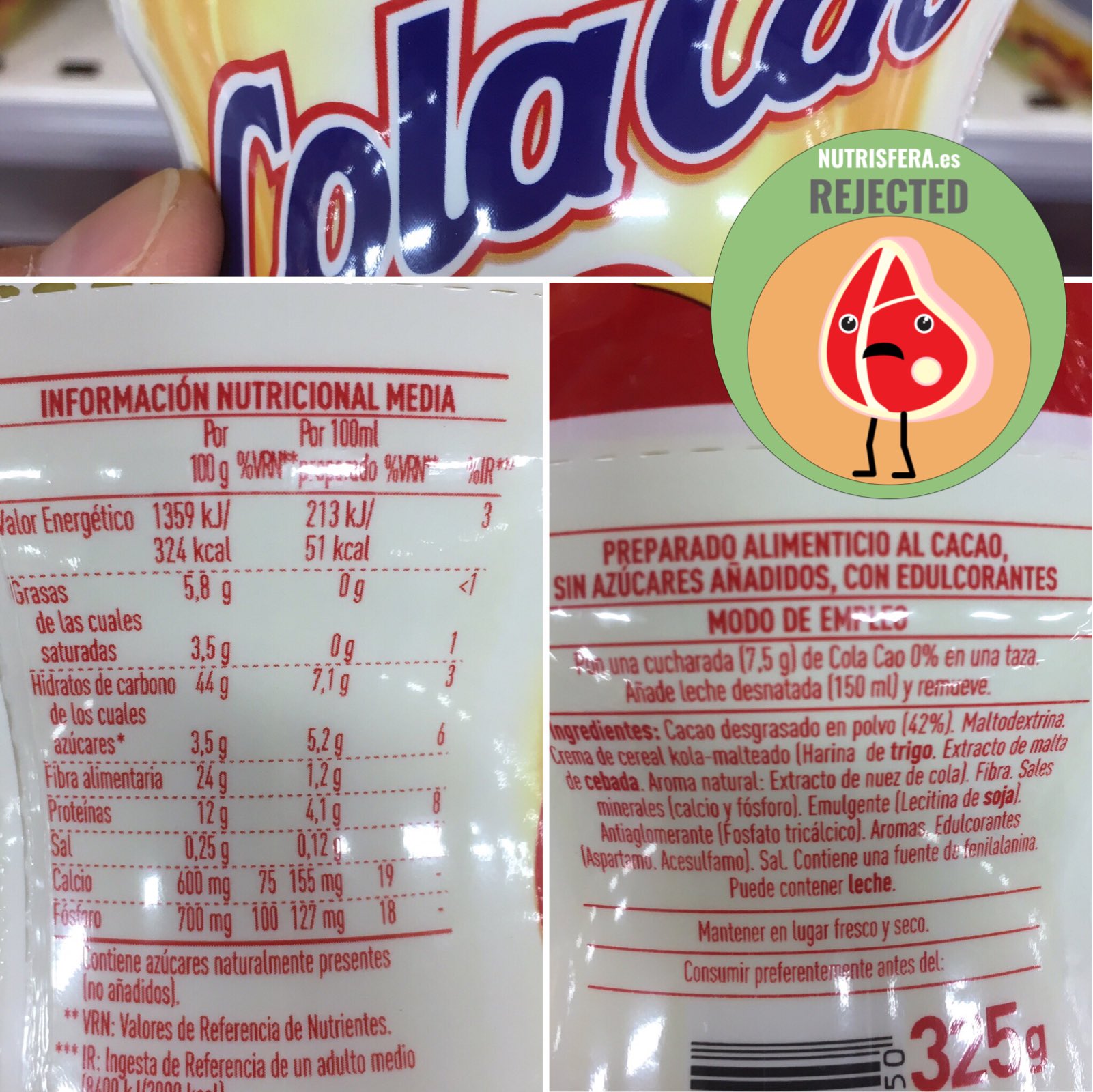NUTRISFERA on X: ColaCao 0 azúcares añadidos 44g HC/100g producto, segundo  ingrediente #maltodextrina no mas preguntas señoría#nutrisfera_es  #nutrisfera  / X