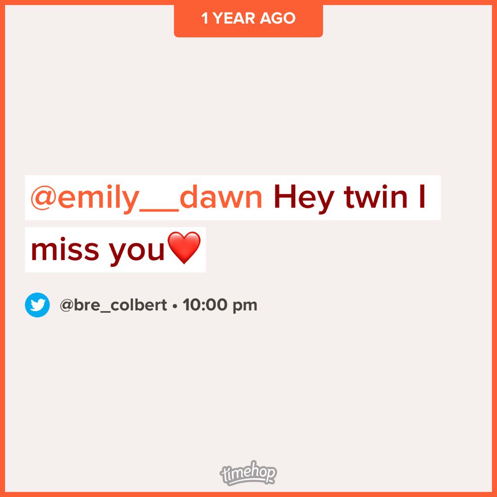 bre_colbert's tweet photo. @emily__dawn a year later and I still miss you twin❤️ https://t.co/CF9ikGFTZY