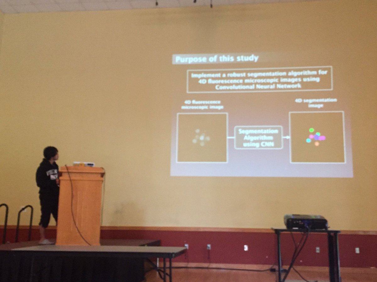 akira_funahashi's tweet photo. Yuta Tokuoka, who is a graduate student in our lab is now presenting his work on deep learning  at ICSB 2017! #ICSB2017 https://t.co/2rQ4yLQulH