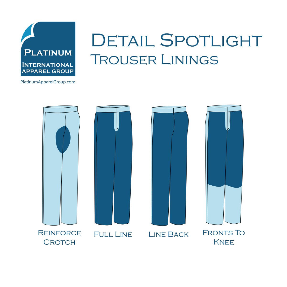 thepiag's tweet photo. Check off #Pant Lining options on the #Platinum order form. Fronts to Knee can be written in the Comments. #style #custom #detailspotlight https://t.co/d23ZAmL5pb