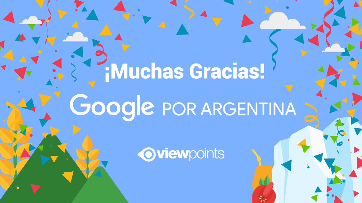 ViewpointsArg's tweet photo. Gracias por #GooglePorArgentina @googleargentina cc @googlepartners #SoyGooglePartners https://t.co/tjp5mvjjNk