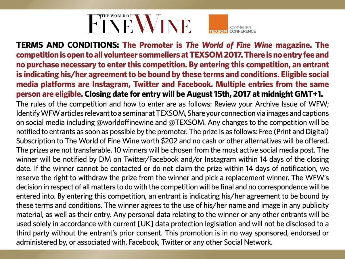 .<a href="/TEXSOM/">TEXSOM Conference</a> sommeliers! We invite you to play a game... Follow the rules below, #WFWxTEXSOM, tag us &amp; you could win a free sub! Ready, set, go!