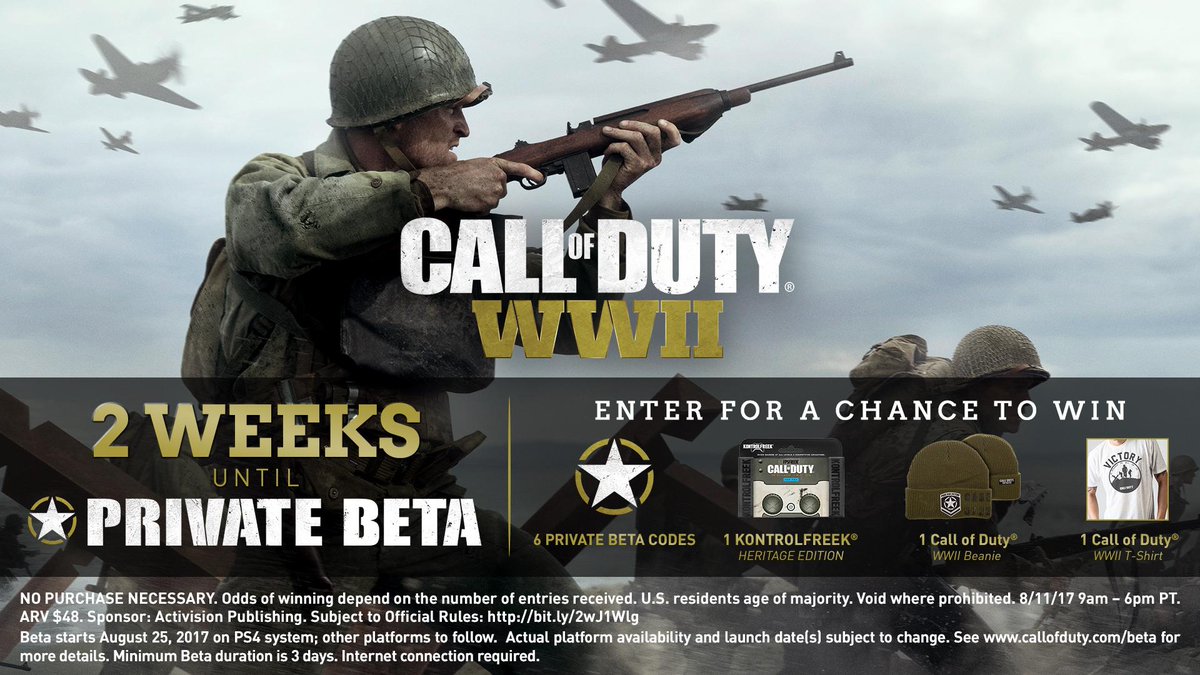 Call Of Duty: WW2 Private Beta Codes Giveaway (PS4) - GameSpot