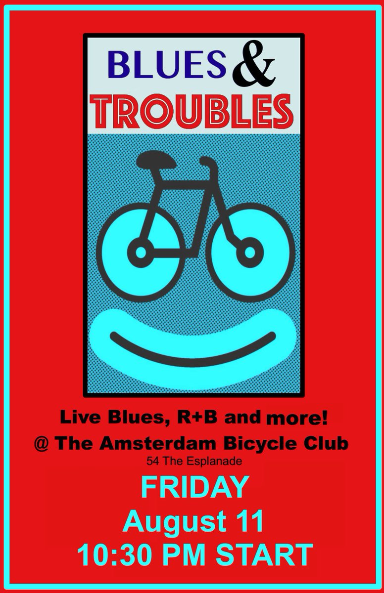 Live blues,r+b,n rock tunes at The Amsterdam Bicycle Club TONIGHT see ya there! <a href="/TOBluesSociety/">Toronto Blues Society</a> <a href="/TorontoLIVE_/">Toronto LIVE!</a> <a href="/wheretoronto/">Where Toronto</a> <a href="/GrubulubMusic/">Grubulub Music</a>