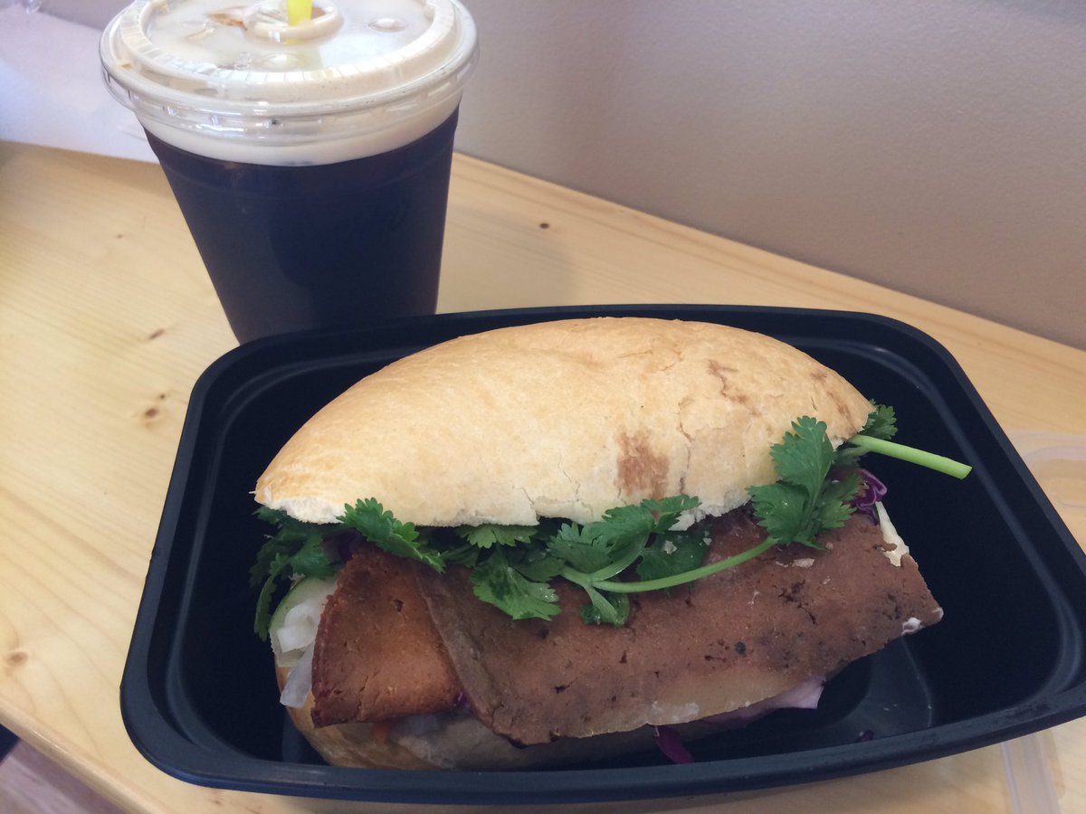Checking out Old Abe's Coffee shop today for lunch on 7th Ave. Amazing Banh Mi and Nitro Cold Brew! Great work Abe!