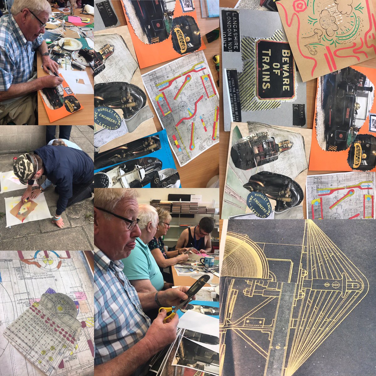 Rachel_Benn_'s tweet image. A fabulous Art afternoon at #HunsletLibrary for our Hunslet Remembered group 🎨💭🚂 #locomotives #memories #steamtrains #nostalgia 🚊🎨
