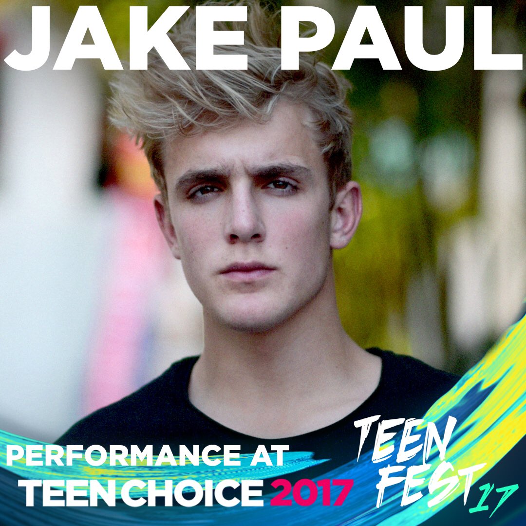 jakepaul's tweet photo. HOSTING &amp; PERFORMING @ the Teen Choice Awards Sunday🙌🏼

TUNE IN 

It's everyday bro🔥

@TeenChoiceFOX https://t.co/J2iGkPmNnn