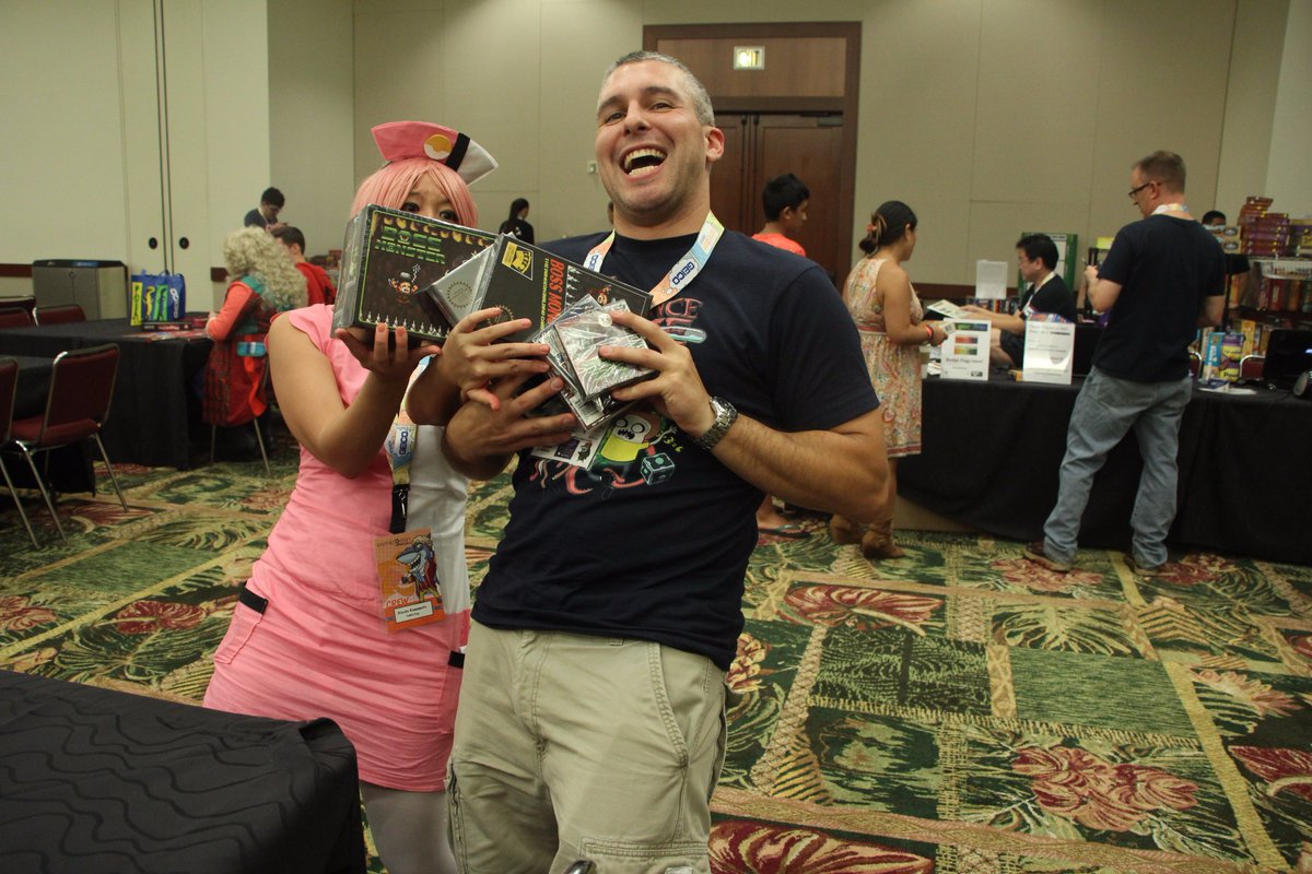 TabletopOahu's tweet photo. #bgg #boardgame #boardgames #boardgamegeek #oahuboardgamers #tabletopoahu #comicconhonolulu #cch2017 #bossmonster @bwisegames https://t.co/KqdDh8SlFx