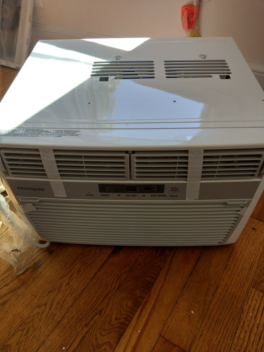 CLTlifeandhome's tweet photo. With these hot summers in NC, everyone can use a little "conditioned air". Our Sunday project was to give someone that gift. https://t.co/d237QNFlOD
