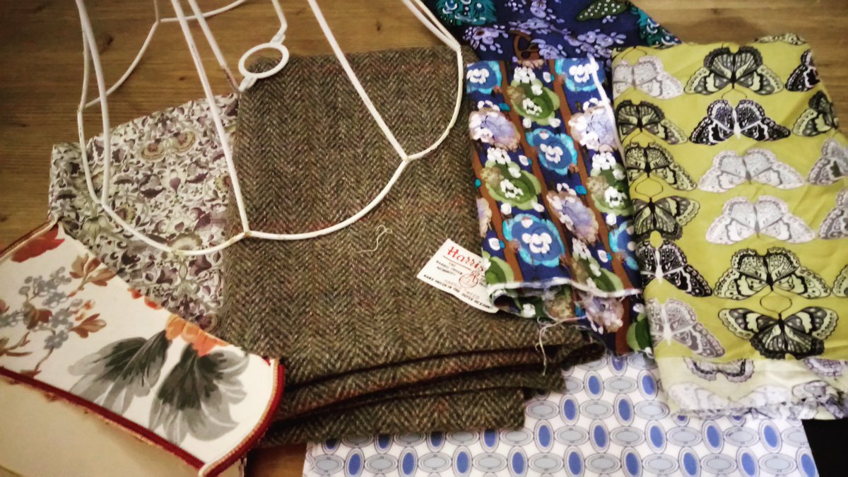 LampshadeLass's tweet photo. Decisions, Decisions , I just can't decide what fabric combo for this shade! https://t.co/72xYWIvAve