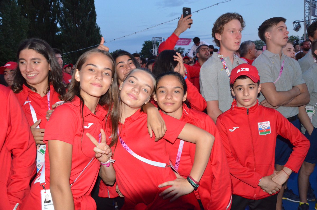 NOCAzerbaijan's tweet photo. 2017 European Youth Summer Olympic Festival - Closing Ceremony 🇦🇿
#EYOFgyor2017 #teamAZE https://t.co/R6Z8Fhv3s3