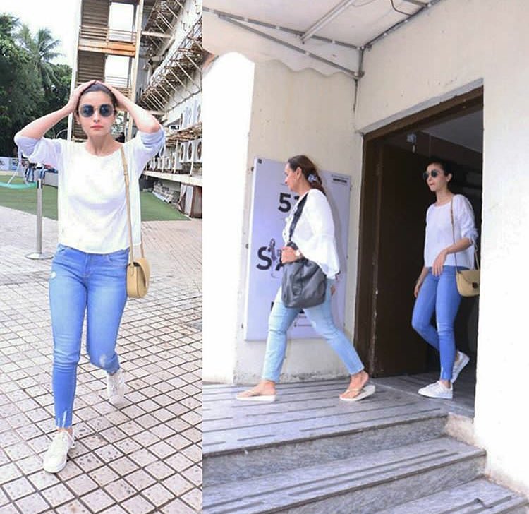 رُصدت عليا بهات مع والدتها في السينما♥️.