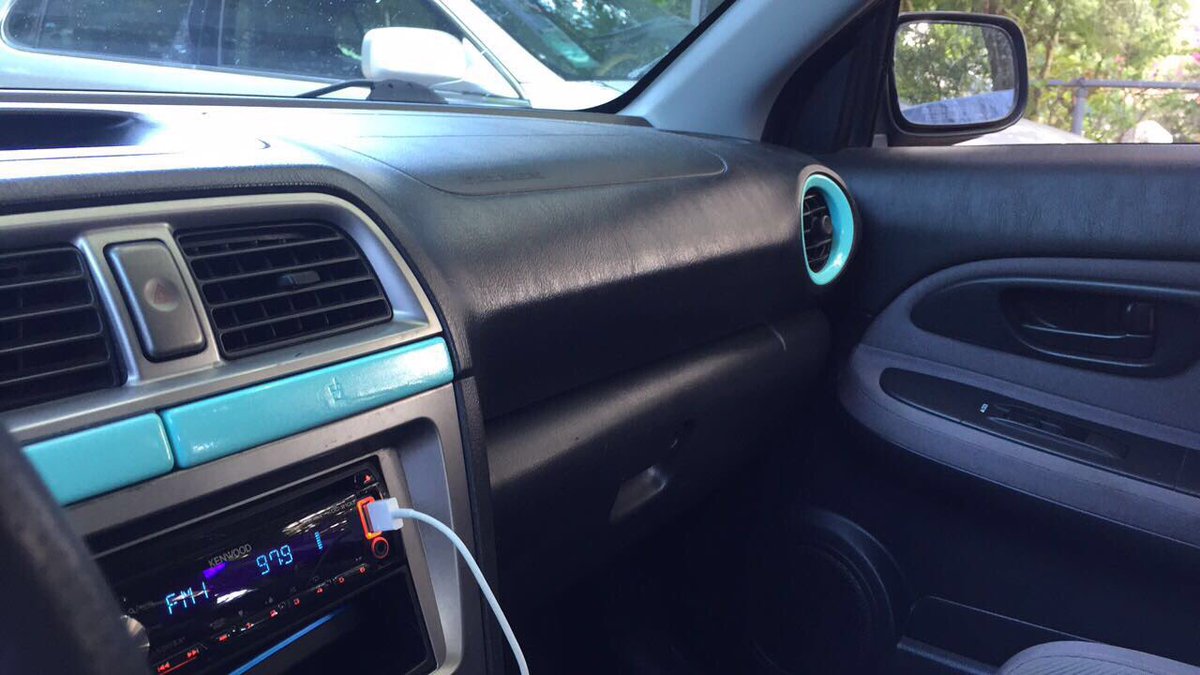 FINeurotics's tweet photo. Bae got some accents 😍 #Tiffany #TiffanyBlue #wrx #painting #custom https://t.co/57U7ShzqaP