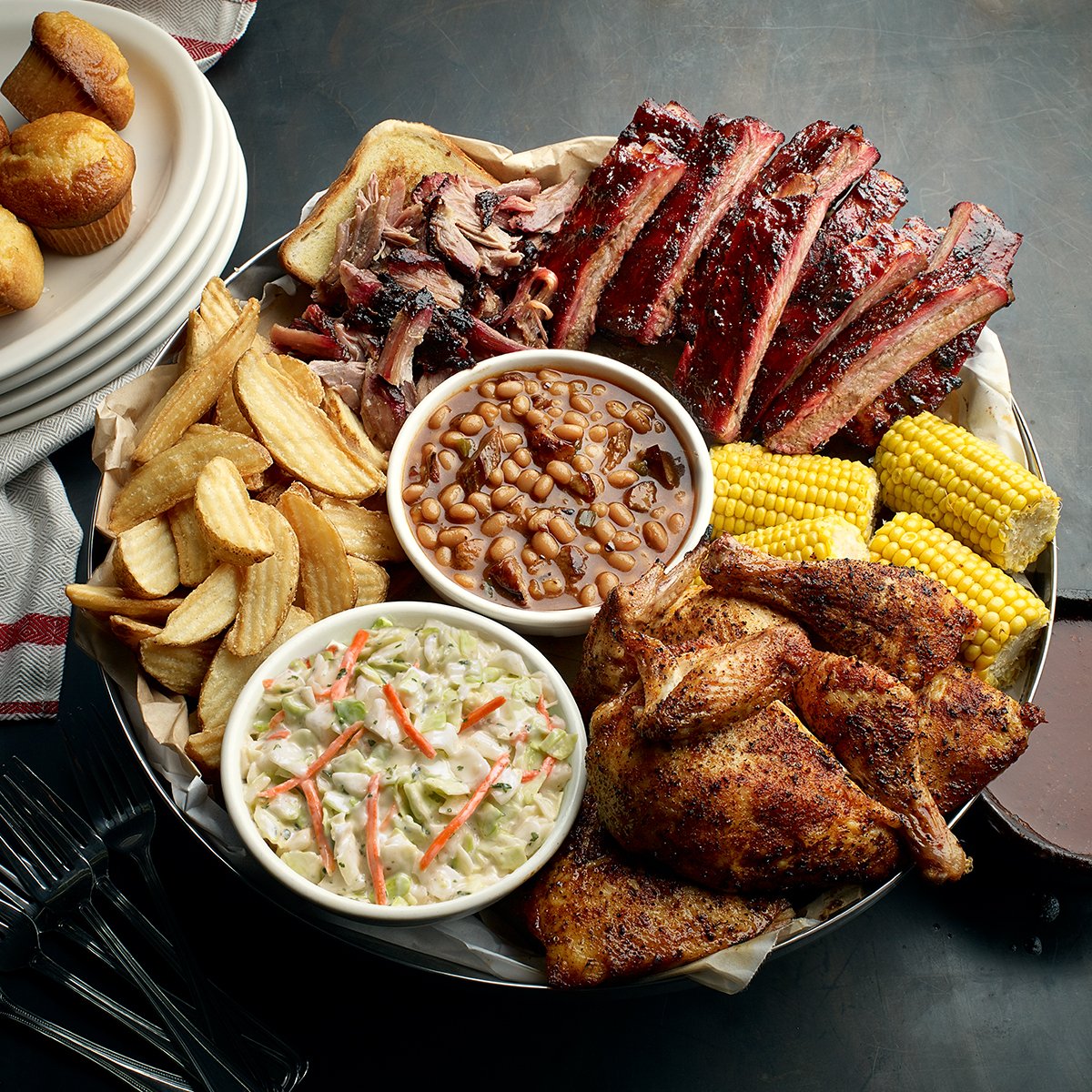 Famous_Daves's tweet photo. Who would you conquer this with? #FamousFeast https://t.co/TlbpEOYxmO