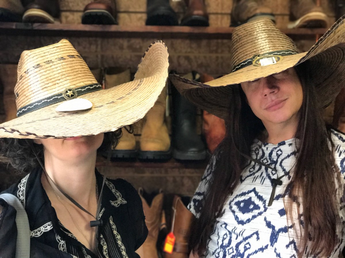 Getting ready for our Thirsty Texas premiere tomorrow night means hat shopping is in order.
