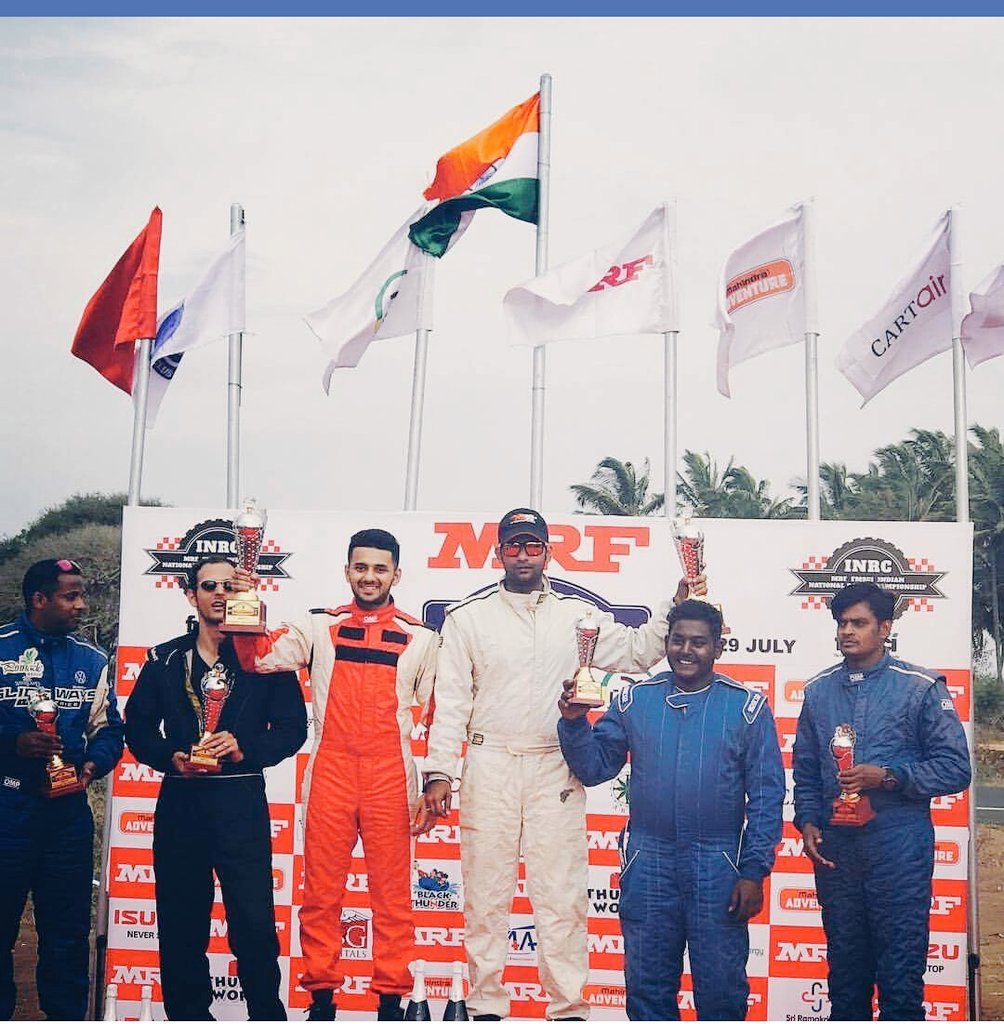 RallyNRace's tweet photo. Congratulations Dean,@deanmasc55 for finishing 1st in #INRC3  #rallyofcoimbatore2017 #MRF 
#mitsubishicedia @fmsci @MRF_Racing https://t.co/wXisYKAqN6