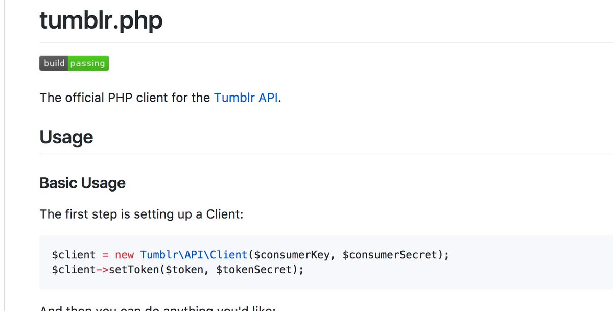 TheRealMucci's tweet image. @tumblr No wonder @Yahoo bought you guys. Your Docs on PHP SDK is total shit. You're missing the whole Auth part. #ShitCode