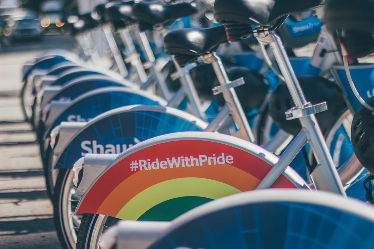 mobi_bikes's tweet photo. Have you spotted our #VanPride bikes yet? Take a ride with them this weekend &amp; tag us with #RideWithPride.  @vancouverpride 🏳️‍🌈 #MyPride https://t.co/RVUPBmPQ7f