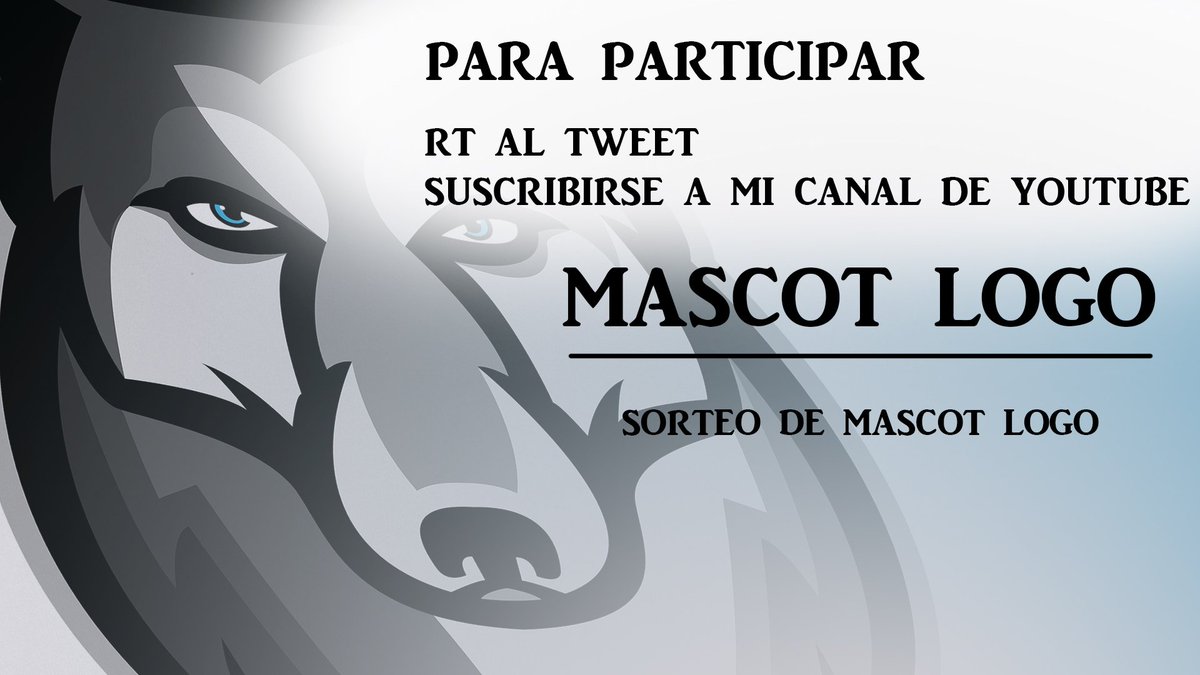 ♦️SORTEO♦️
''Wolf'' Mascot Logo
PARA PARTICIPAR:
🔁RT al tweet
▶️Suscribirse youtube.com/channel/UCJNHX…

SUERTE!!!