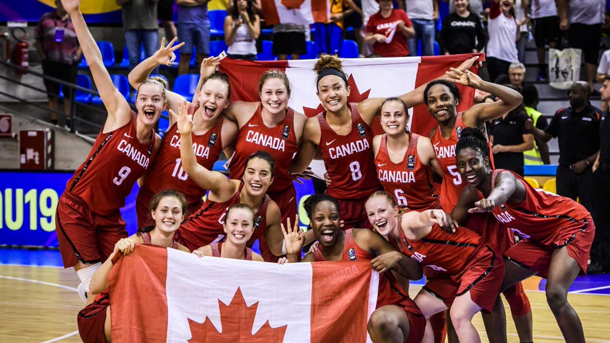 Sportsnet's tweet photo. Canada wins first bronze at U19 basketball women’s World Cup.

https://t.co/wnB3NCIHwj https://t.co/eNqF6Anb9i