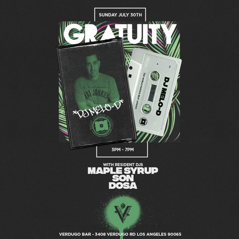 DJMapleSyrup's tweet photo. @DJMeloD is rocking @GratuityLA today @VerdugoBar. Take notice. https://t.co/TBNFtOAwcW