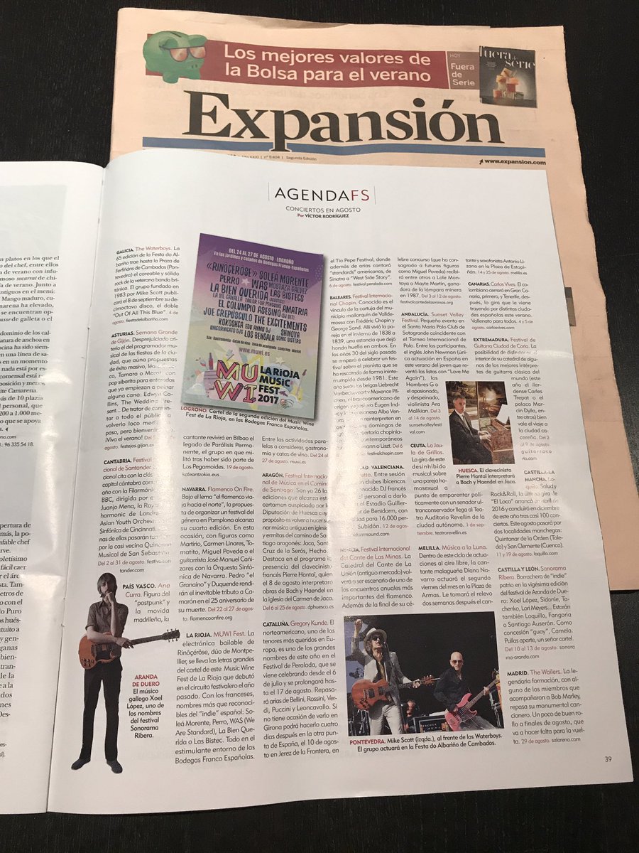 Es alucinante encontrar <a href="/muwi_fest/">muwi_fest</a> en el suplemento <a href="/fueradeserie/">Fuera de Serie</a> del <a href="/expansioncom/">expansioncom</a> como uno de los festivales musicales del verano. Yeah!