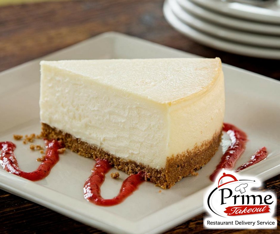 PrimeTakeout's tweet photo. We deliver #dessert too! Have a #cheesecake today for #NationalCheesecakeDay ! https://t.co/K4NbFw76K1 https://t.co/CLwvnyAgnO