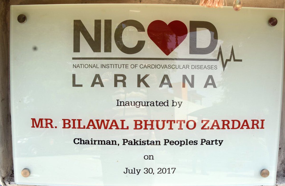 BakhtawarBZ's tweet photo. National Institute of Cardiovascular Diseases inaugurated by @BBhuttoZardari NIC❤️D providing free treatment 2 every1 #Larkana #PPP #Health https://t.co/NJIUxtZ6z8