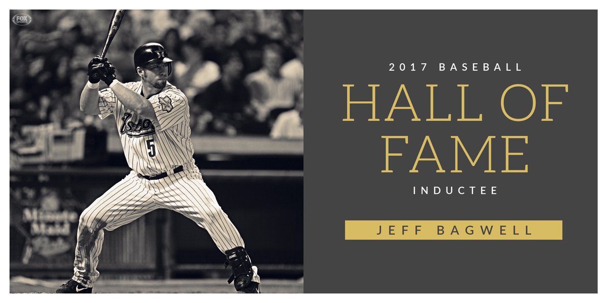 MLBONFOX's tweet photo. HALL OF FAME! Congrats Jeff Bagwell on being inducted into the @baseballhall! 👏👏👏 https://t.co/re84n8G0Yx