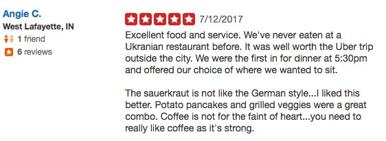 tryzubkitchen's tweet photo. Thank you Angie for the 5-star review. Come in today and try our potato pancakes. https://t.co/2bCoyrq5q2 https://t.co/80gfkZzW0G