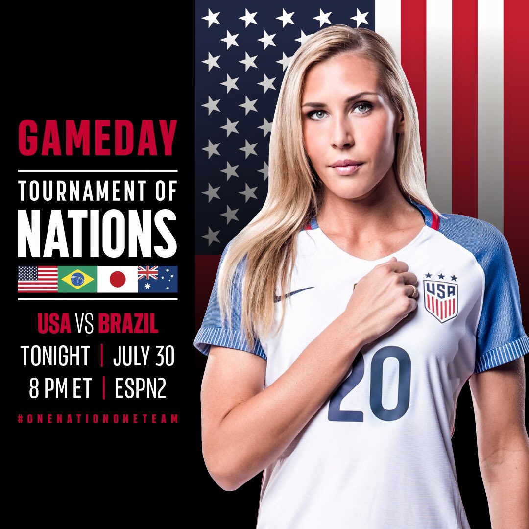 Allie Long on X: Game Day! USA V BRAZIL. @espn 2 8pm et. ❤️🇺🇸   / X