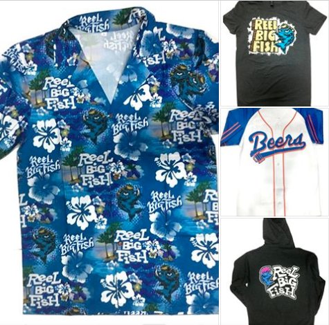 Reel Big Fish on X: NEW STUFF at our online store! New Blue Hawaiian Shirt,  Baseketball Jersey, T's,socks, Posters and MORE!    / X