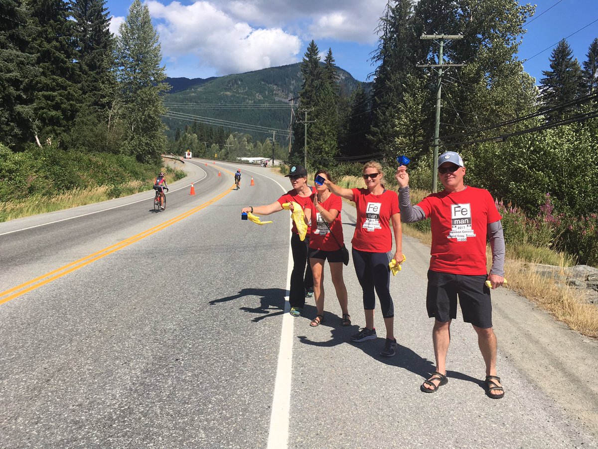 IronmanTravis's tweet photo. The cheer squad! Thanks to Jim and Jamie Sutterfield, Myrna Moran, Mark Kitzan, and Dave Sulier for experiencing this with us! https://t.co/JBjxVWmjdL
