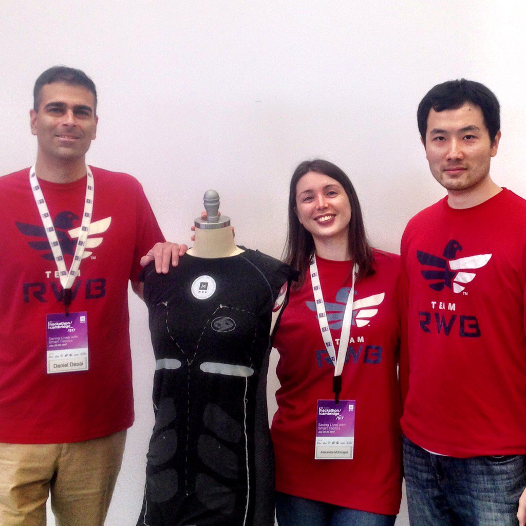 Dan_Desai's tweet photo. Team Eagle with our prototype Proactive Armour at #md5hack https://t.co/CeZKuwTXpR