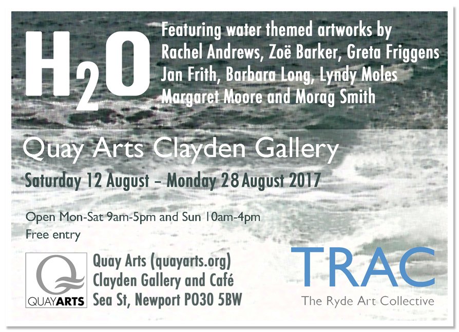 Not long to go until the opening of our 'H2O' exhibition <a href="/quayarts/">Quay Arts</a>! 
PV Sat 12 Aug 6-8pm. Join us for a Pimms!