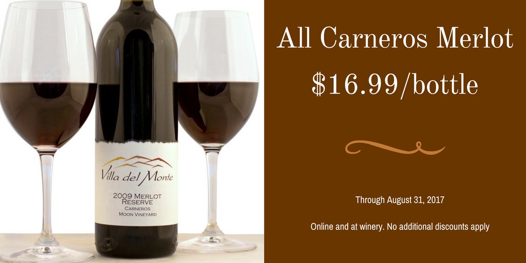 VilladelMonte's tweet photo. Open for #wine tasting until 5 pm. Check out our sale on Carneros #Merlot! 23076 Summit Road, Los Gatos #winetasting #losgatos https://t.co/6UarbeQXf2