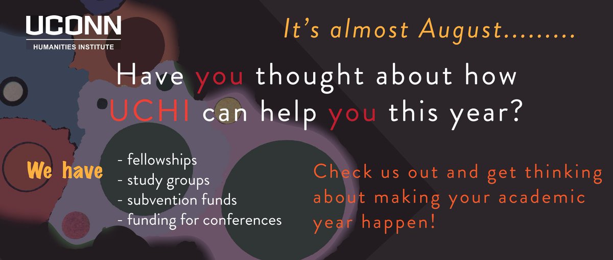 Calling all UConn folks! It’s almost August.........Have you thought about how
UCHI can help you this year? bit.ly/2wbT5Iw