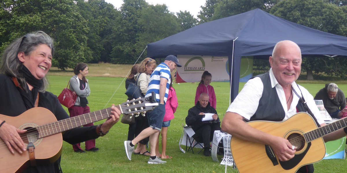 ElthamArts's tweet photo. The Music Tree  - a lovely part of @ElthamParkFest  Many thanks @pytchwood for hosting it &amp; all the musicians for such great , diverse music https://t.co/n2ZI2STjzo