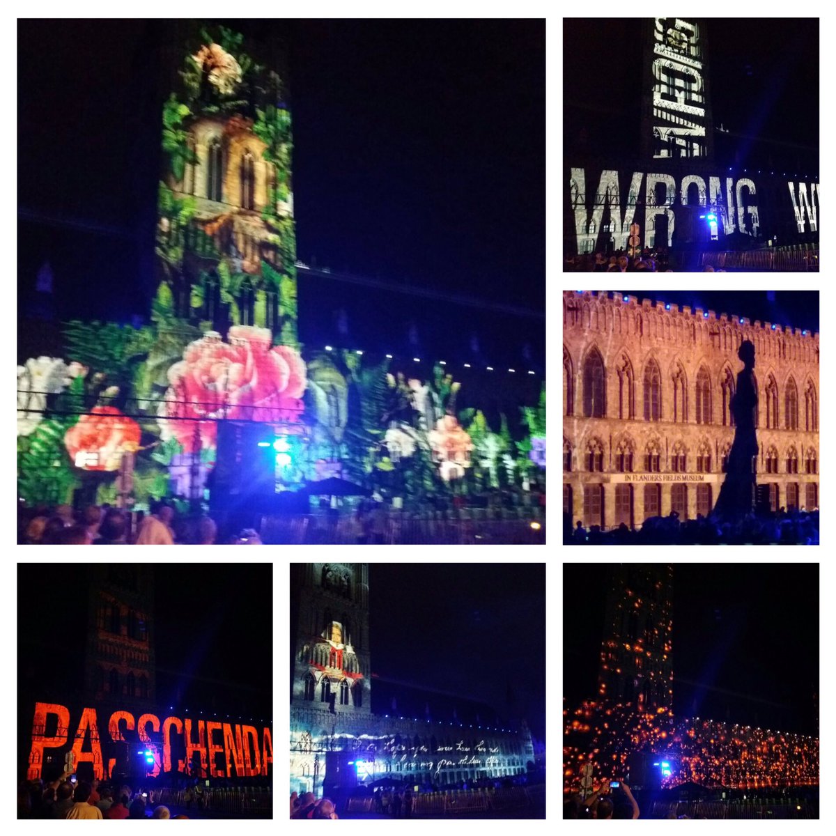 CarinePatfoort's tweet photo. Not alone in Ypres this weekend #static #ThirdBattle #Passchendaele100 #WW1 #FirstWorldWar #heroes #ClothHall #projections #music #1917 https://t.co/NieOF3L54S