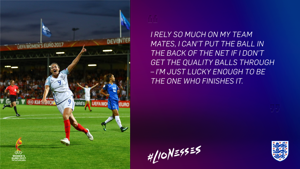 Lionesses's tweet photo. Match-winner @Jodes_14 reckons her team mates are the key to her red hot form. ⚽️⚽️⚽️⚽️⚽️

#lionesses https://t.co/nBeTHEO0Kt