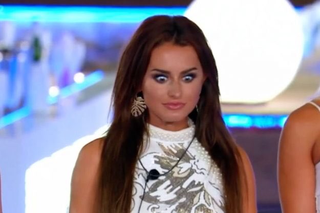 squareshapedbox's tweet photo. #loveislandreunion  @LoveIsland  #possessed #scaryeyes #angryamber https://t.co/8AIuz0GB6R