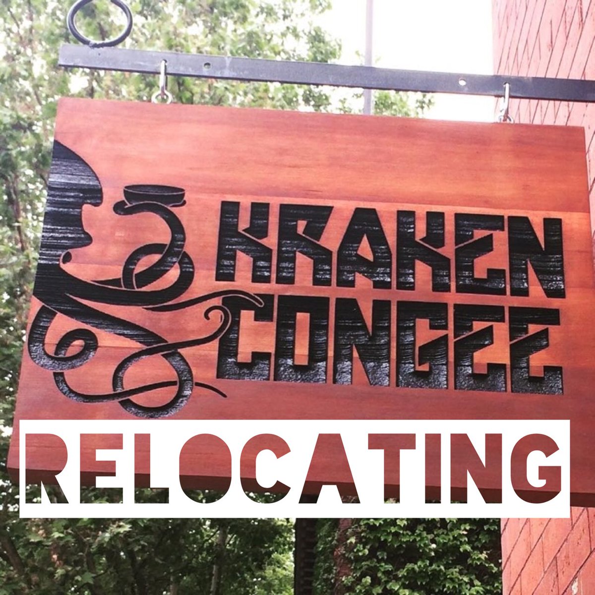 KrakenCongee's tweet image. @KrakenCongee is relocating--More info on new location soon!!