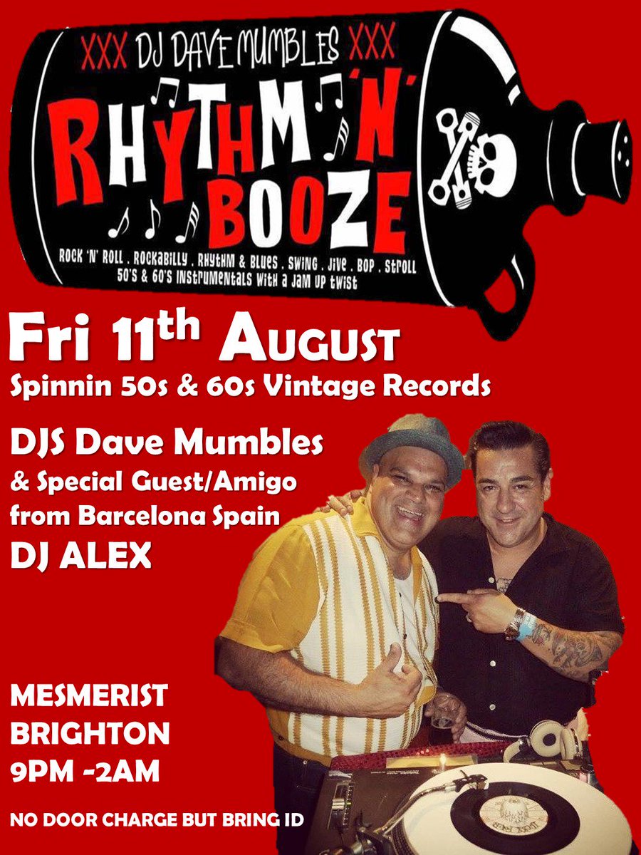 BrightonRumble's tweet photo. @mesmeristbar Friday 11th August https://t.co/wzbsRnBOP7